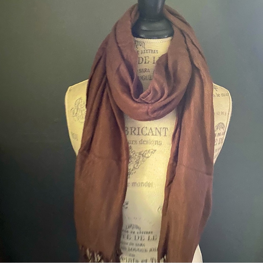 Chocolate brown pashmina scarf shawl